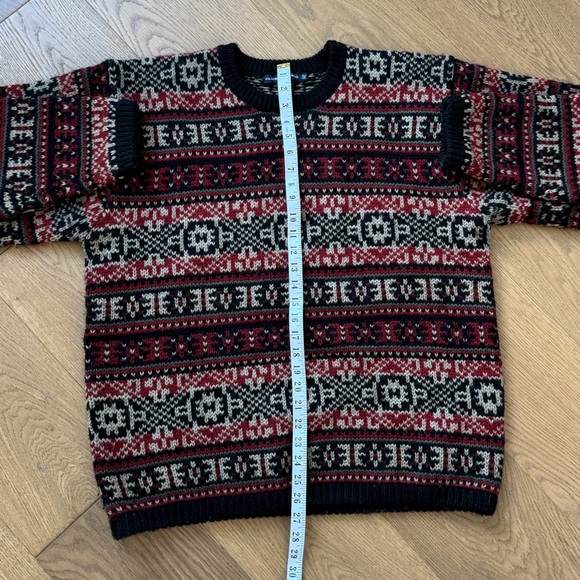 Club Monaco Fair Isle Knit Nordic Wool Sweater - Size XL - Vintage - EUC - Picture 6 of 6